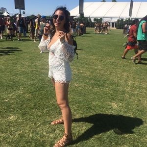 White LF crotchet romper